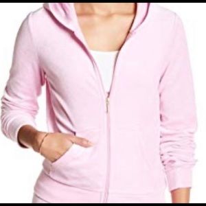 Juicy Couture Pink Velour ZIp Up Jacket
